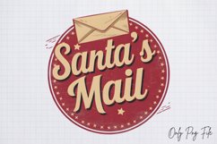 Christmas Post Stamps Santa's mail PNG Product Image 1
