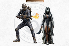 Slasher Movie Villains Horror Character Clipart Set Product Image 4