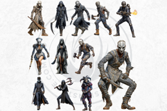 Slasher Movie Villains Horror Character Clipart Set Product Image 5