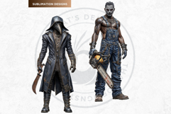 Slasher Movie Villains Horror Character Clipart Set Product Image 6