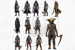 Slasher Movie Villains Horror Character Clipart Set Product Image 7