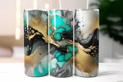 Marble Texture Tumbler Wrap | Alcohol Ink Tumbler Design PNG Product Image 2