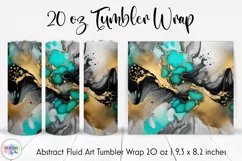 Marble Texture Tumbler Wrap | Alcohol Ink Tumbler Design PNG Product Image 1