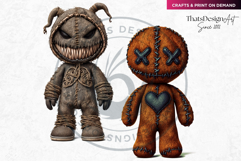 Voodoo doll Halloween Clipart Set, gothic witchcraft PNG Product Image 6