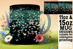 Glittery Flower Leopard Mug Design Product Image 1