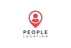 people pin location logo vector design Product Image 1