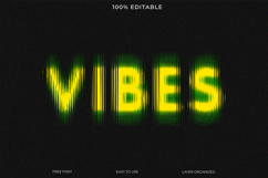 Retro Glitch Text Effect Editable Photoshop Template Product Image 1