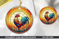 Cute Animals Round Stained Glass PNG Bundle, 30 Designs Product Image 2
