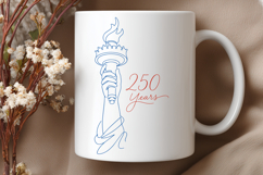 America 250 SVG - Minimalist Statue of Liberty Torch PNG Product Image 3