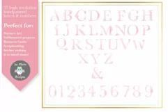 Pink Watercolor Alphabet clipart, Watercolor font Product Image 2