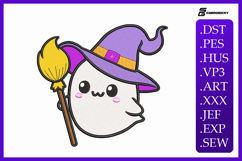 Halloween Witch Ghost Embroidery Designs For Machine Product Image 1