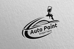 Car Painting Logo with Spray Gun and Sport Car Concept 2 Product Image 5
