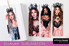 Mermaid Printable Bookmark - Gothic Bookmark PNG Sublimation Product Image 1