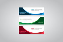 Vector abstract design web banner template Product Image 1