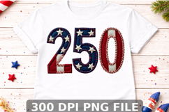Patriotic 250th Anniversary PNG, America 250 Flag Product Image 1