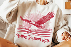 where freedom rises, usa 250 anniversary, patriotic eagle svg, 1776-2026 svg, american flag eagle, 4th of july png, liberty 250 svg, independence day svg, usa pride sublimation, patriotic shirt design