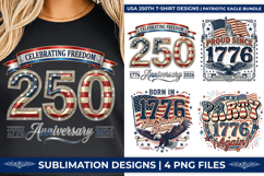 USA 250th Anniversary, Proud Since 1776 PNG, America 250th Birthday, 1776-2026 Eagle Shield, Semiquincentennial SVG, Patriotic Proud Since 1776, USA 250 Years Bundle, American Flag Sublimation, Eagle T-Shirt Graphics, 4th of July Proud Art