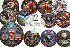 250th Anniversary USA PNG Bundle Product Image 1