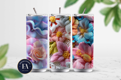 Floral Rainbow Knitting Digital Paper, Knitted Wool Pattern Product Image 2