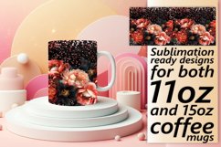 Floral Leopard Sparkle Mug Wrap Product Image 1