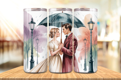 Valentine’s Day Umbrella Couple Tumbler Wrap PNG Big Bundle Product Image 19
