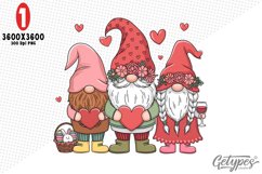 Valentine Gnome Sublimation Clipart - High Quality Design Product Image 5