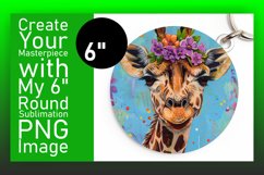 Spring Round Design Designs - Giraffe Sublimation Product Image 1