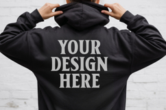 Navy Gildan 18500 Hoodie Mockup, G18000 Hoodie Model mockup Product Image 1