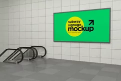 Subway Signage Horizontal Mockup Product Image 1