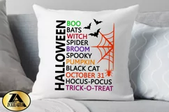 Halloween SVG PNG EPS DXF Halloween Word Art SVG Spooky SVG Product Image 9
