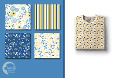 Yellow Floral Surface Patterns, Floral Papers, AMB-1418 Product Image 4