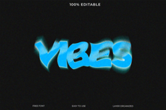 Abstract Text Effect Editable Free Photoshop Template Product Image 1