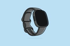 Smart Watch with Straps and Blank Screen vector illustration Product Image 1