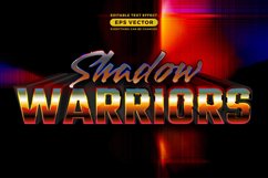 Shadow warriors editable text effect retro style vibrant Product Image 1