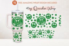 St. Patrick&#039;s Day 40oz Quencher Tumbler, Happy Go Lucky Product Image 1