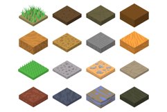 Soil icons set, isometric style Product Image 1