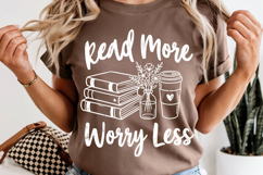 Read More Worry Less PNG Book Lover Reading Product Image 9