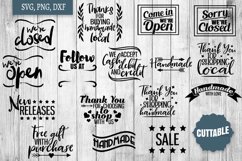 Small business SVG bundle, Shop Handmade quote cut file pack Product Image 1