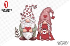 Valentine Gnome Sublimation Clipart - High Quality Design Product Image 3