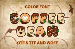 Coffee Bean Color Font Product Image 1