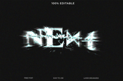 Abstract Text Effect Editable Free Photoshop Template Product Image 1