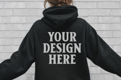 Navy Gildan 18500 Hoodie Mockup, G18000 Hoodie Model mockup Product Image 1