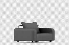 Isometric Arm Chair 3D isolated render Product Image 1