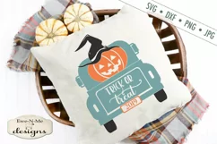 Trick or Treat - Truck - Halloween - Jack o Lantern SVG Product Image 1