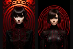 Scarlet Seduction - 10 Black and Red Fashion Portraits Product Image 6