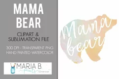 Mommy Bear Quote Clipart PNG for Sublimation Product Image 2