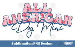 American Dog Mini 4th of July USA Paw DTF PNG Sublimation Product Image 1