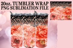 Glitzy Flower Leopard Tumbler Design: Sublimation - 20oz Product Image 1