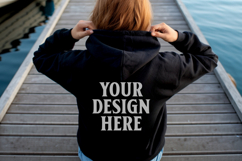 Navy Gildan 18500 Hoodie Sweatshirt Mockup, 185 mock-up Product Image 1
