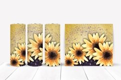 Purple and Yellow Sunflowers Skinny Tumbler Design Product Image 2